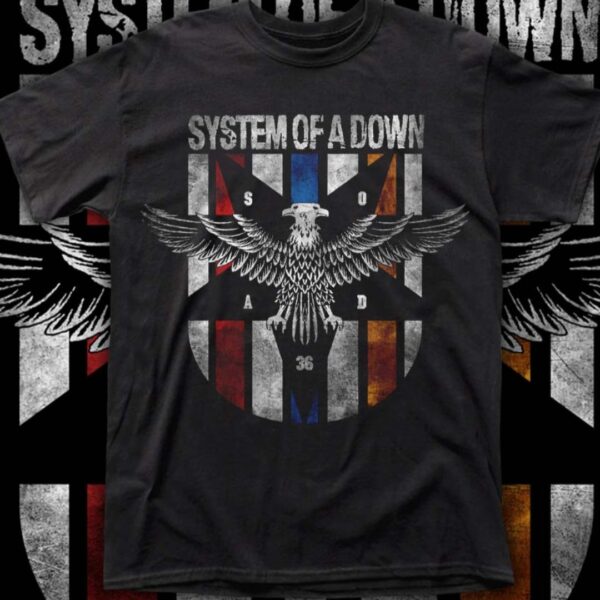 Polera System of a Down Eagle Shield