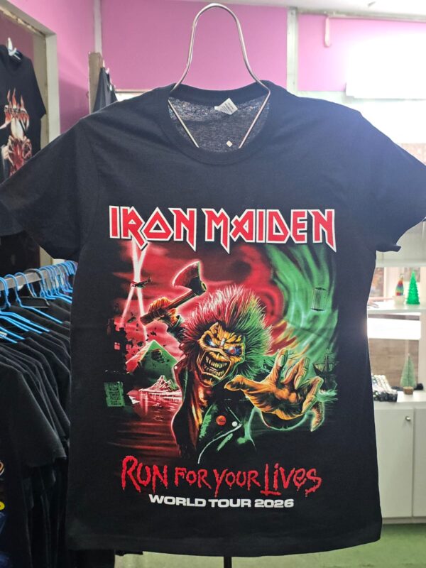 Polera Iron Maiden Run for your Lives World Tour 2026